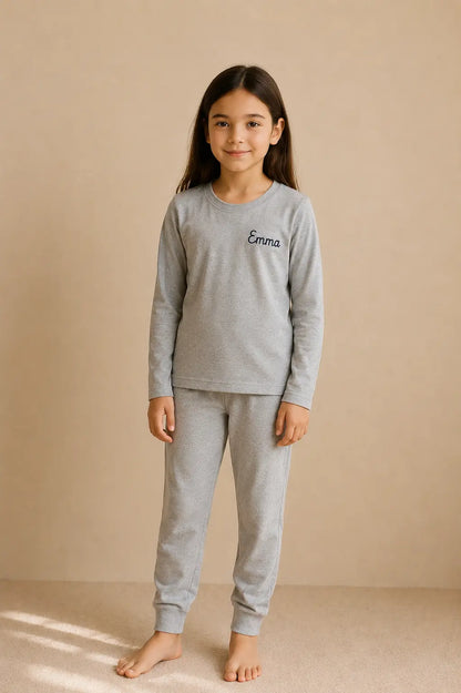 Pyjama fille ensemble gris signature