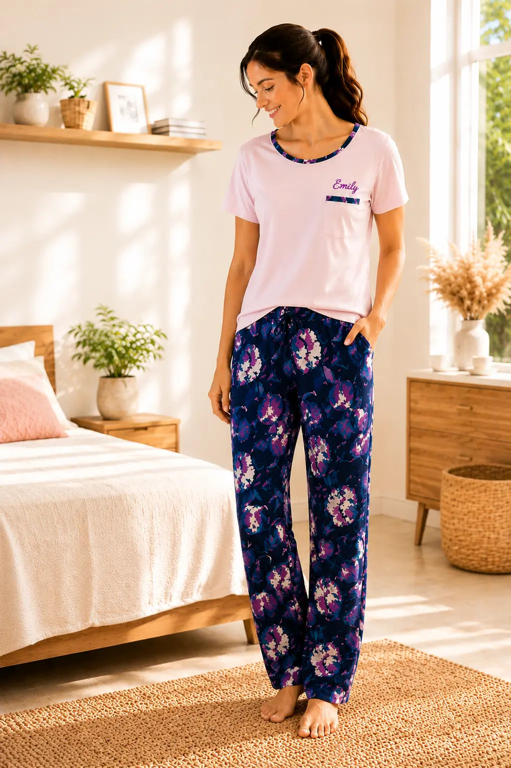 Pyjama femme - ensemble rose du jardin (Copie) LB Pyjama