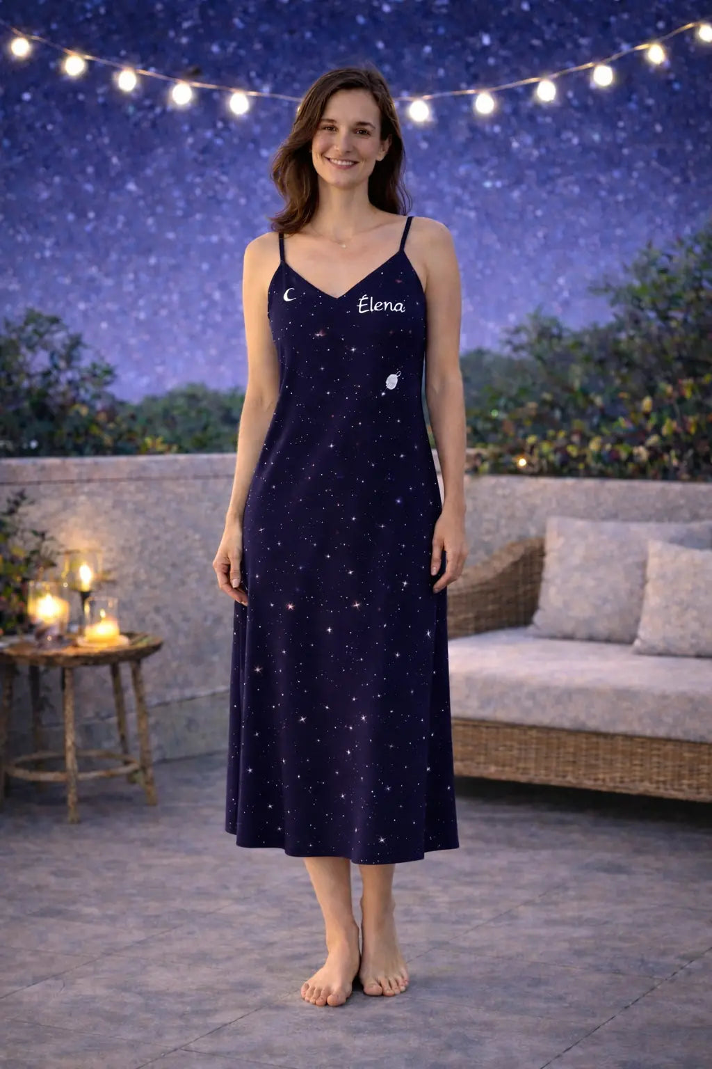 Robe de nuit et nuisette femme - coeur profond LB Pyjama