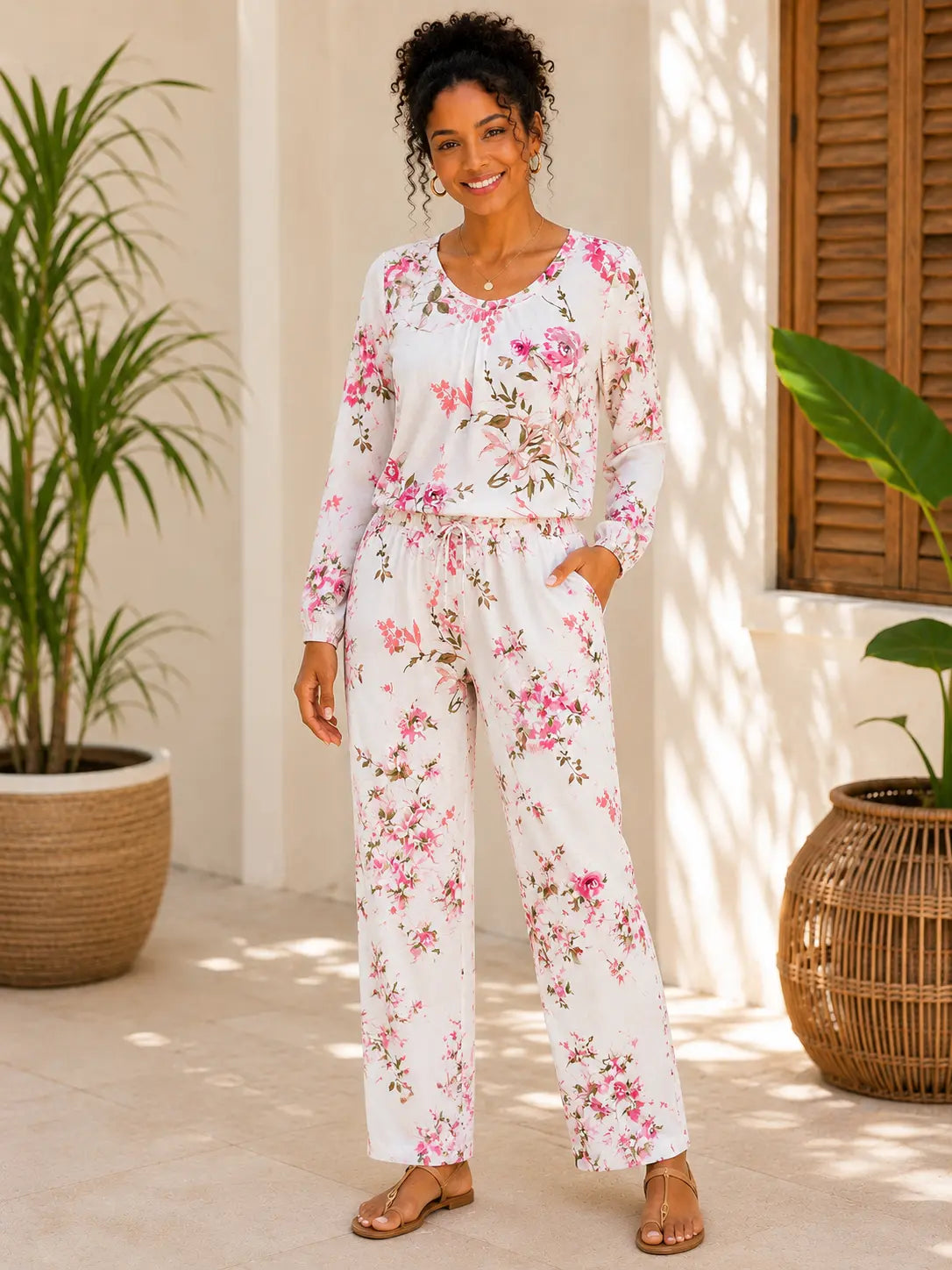 Pyjama femme - ensemble vacance à la plage LB Pyjama