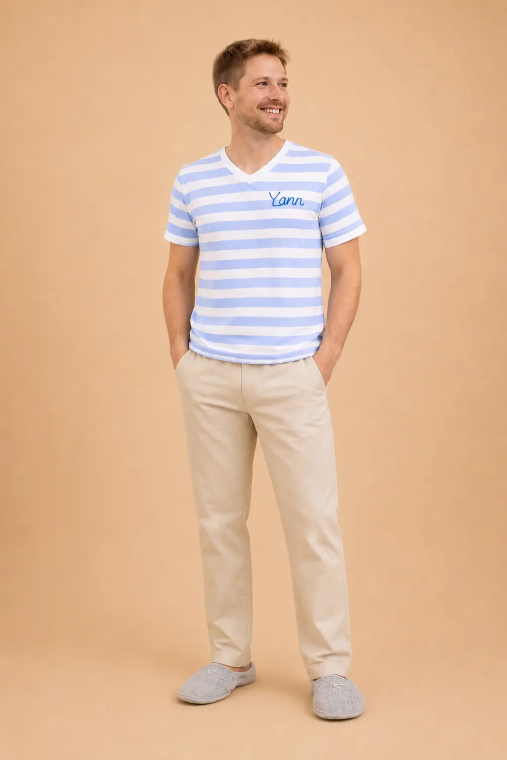 Pyjama homme - ensemble horizon bleu ciel