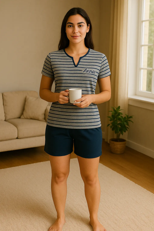 Pyjama femme ensemble bleu réconfort LB Pyjama