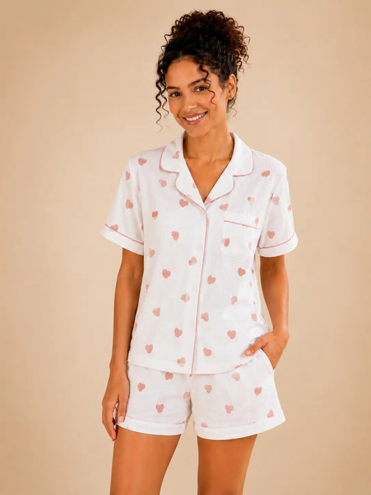 Pyjama femme - ensemble Cœur Romantique