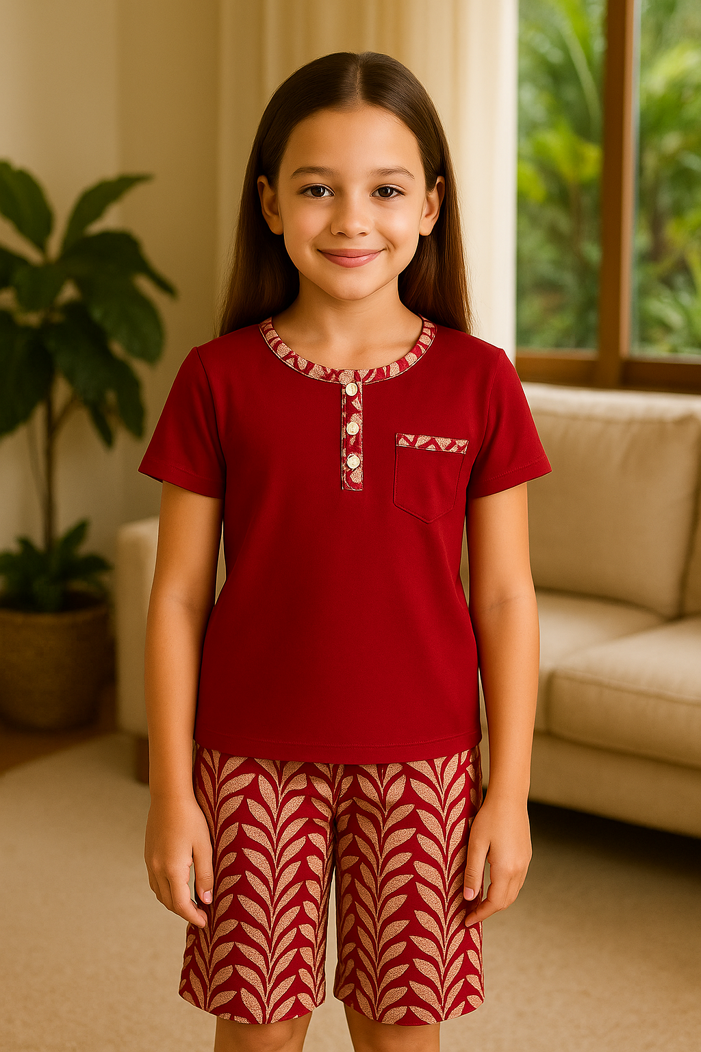 Pyjama fille ensemble passion d'automne