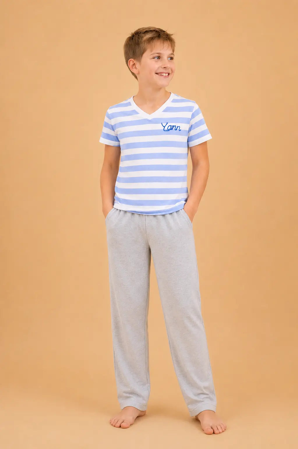 Pyjama garçon - ensemble horizon bleu ciel