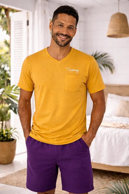 Pyjama homme ensemble lumière et lavande LB Pyjama