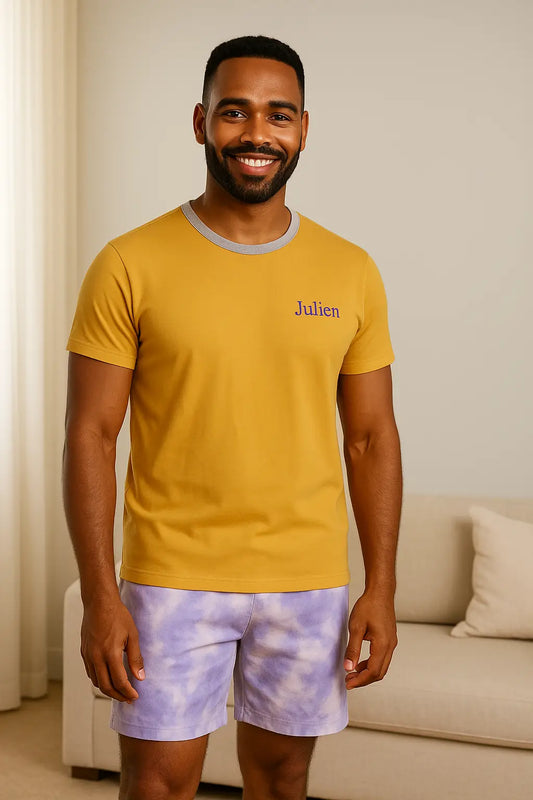 Pyjama homme ensemble éclat lavande LB Pyjama