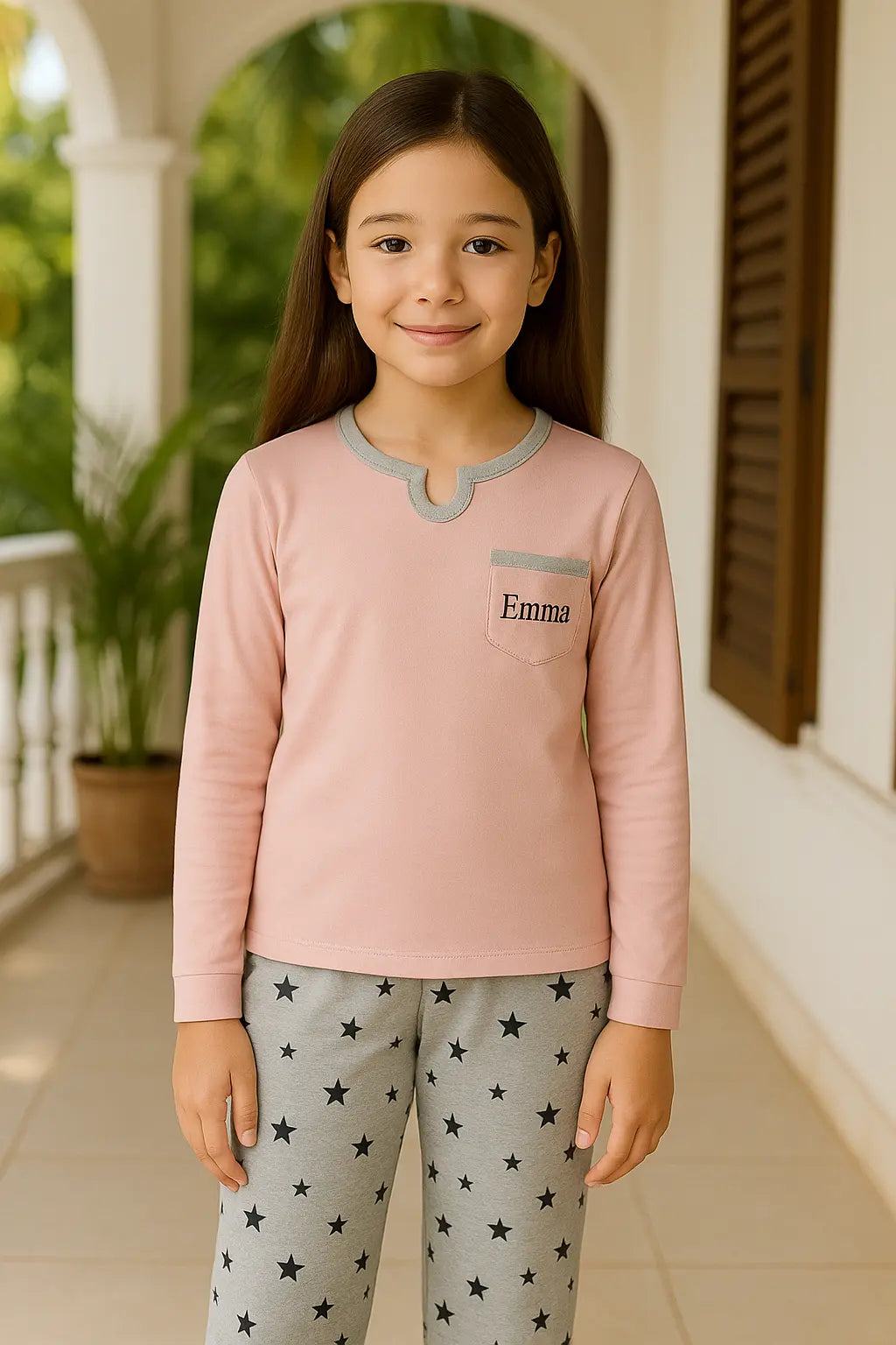 Pyjama fille ensemble douce nuit étoilée LB Pyjama