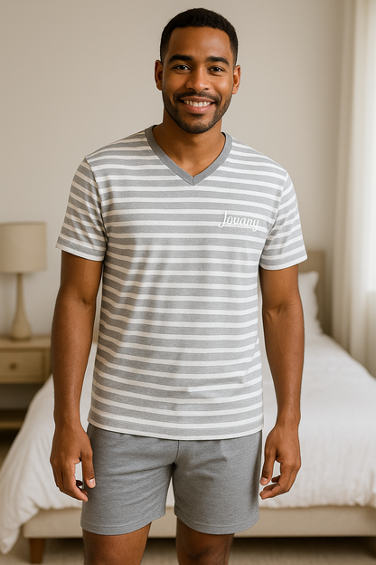 Pyjama homme ensemble gris urbain LB Pyjama