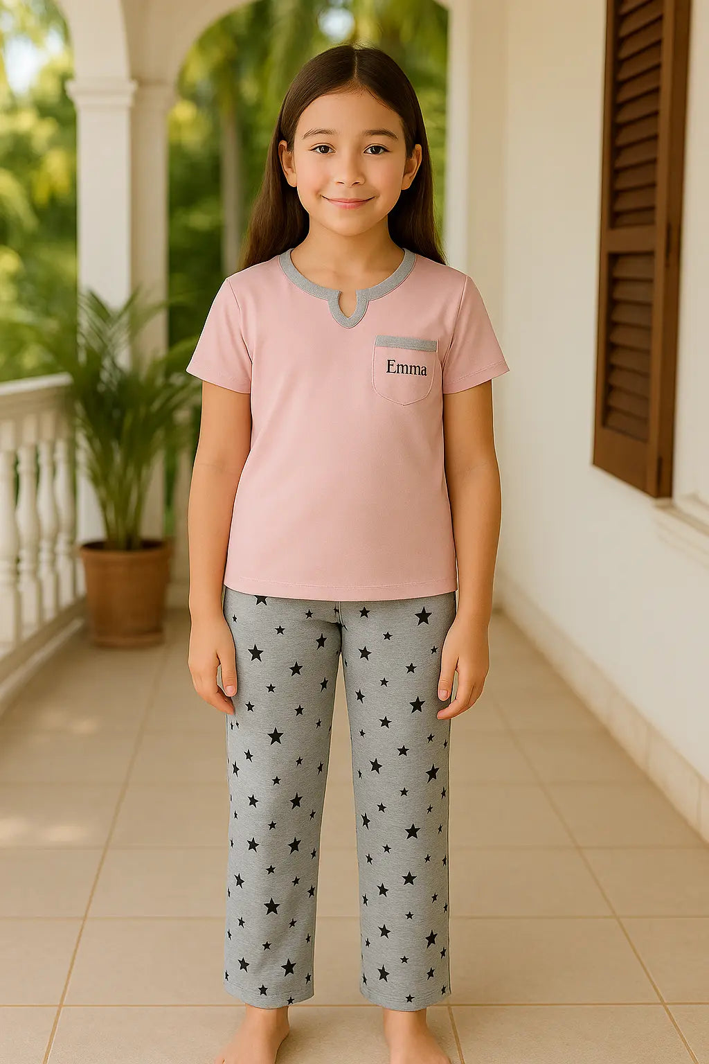 Pyjama fille ensemble douce nuit étoilée LB Pyjama