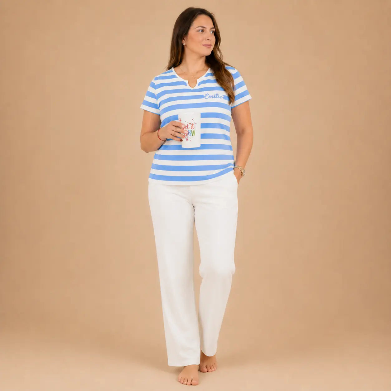 Pyjama femme - ensemble Horizon Bleu ciel
