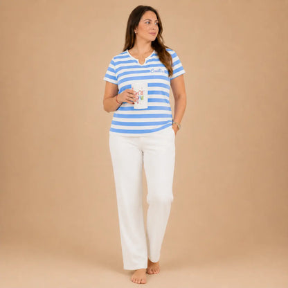 Pyjama femme - ensemble Horizon Bleu ciel