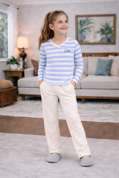 Pyjama fille ensemble horizon bleu LB Pyjama