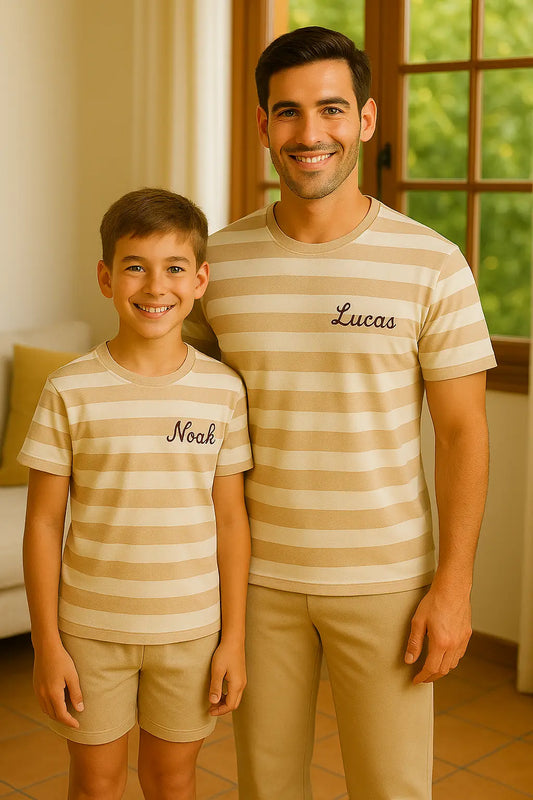 Pyjama duos pere et fils ensemble dune élégance LB Pyjama