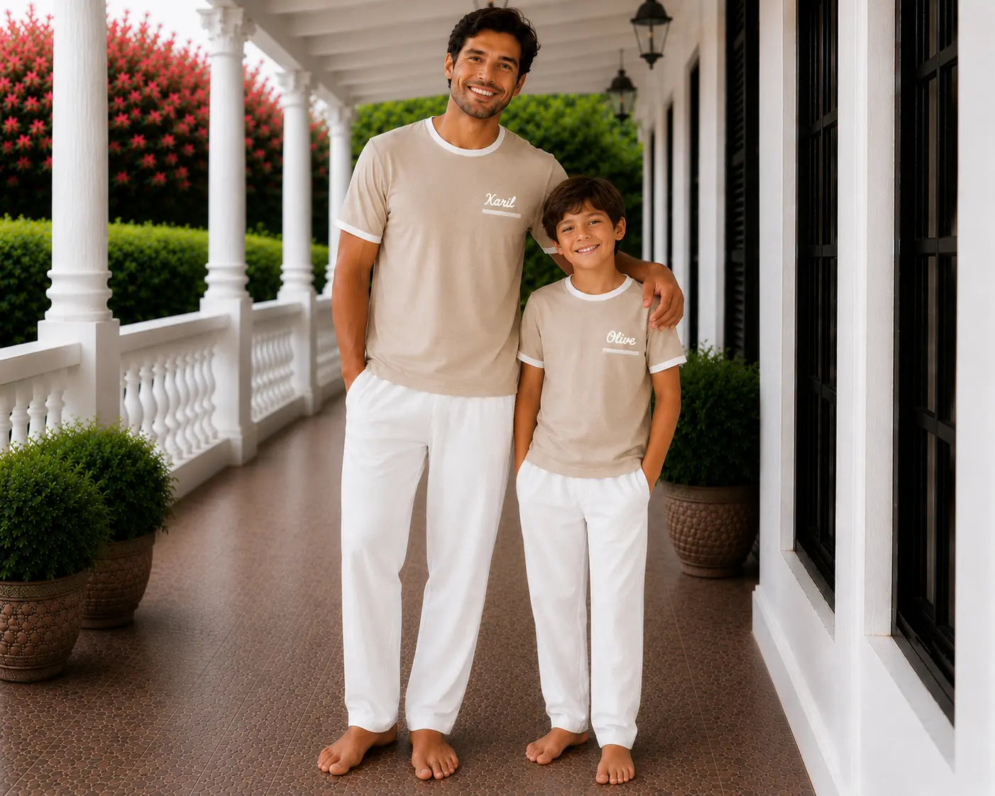 Pyjama père et fils - ensemble brise tropicale LB Pyjama