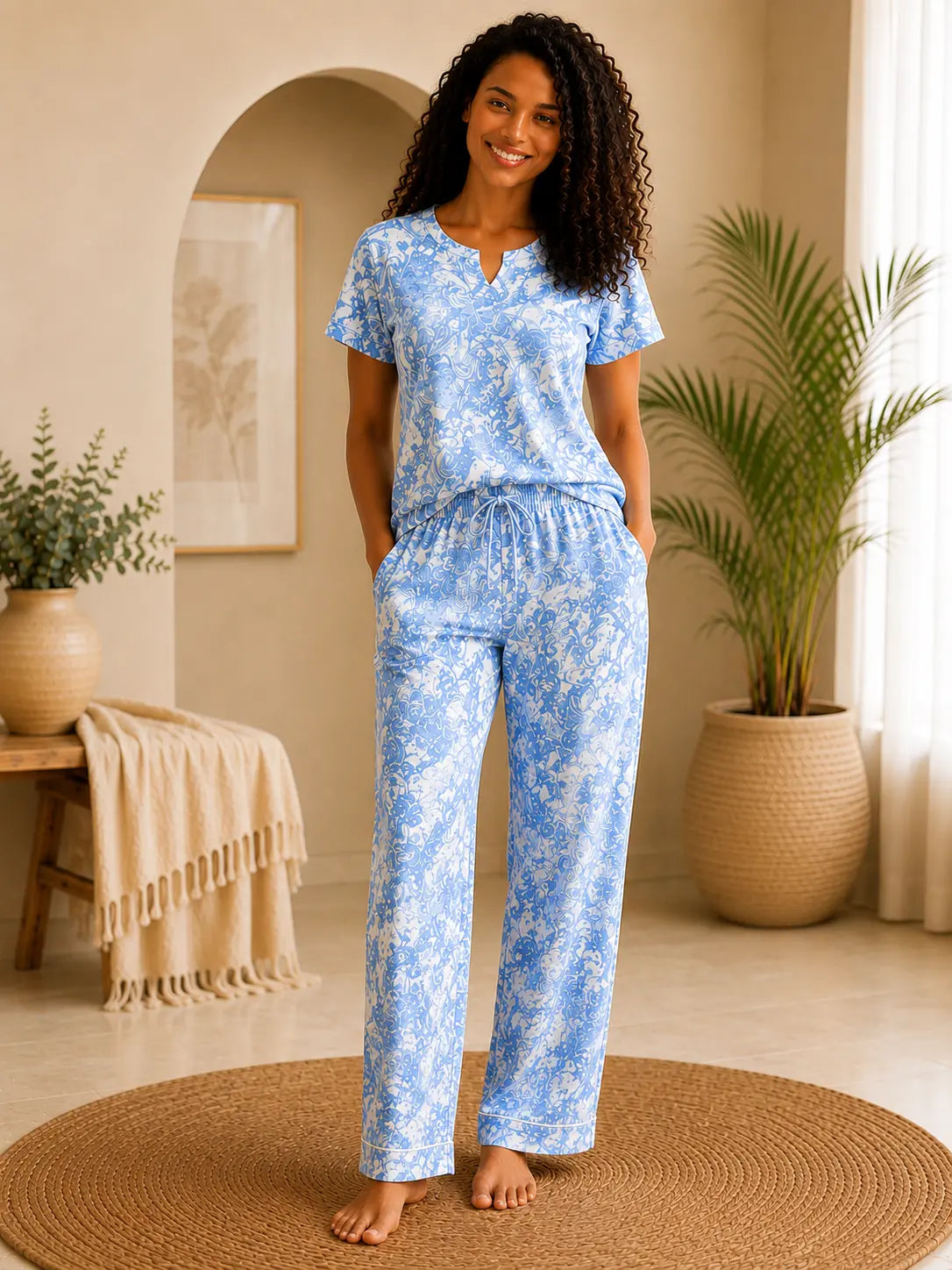 Pyjama Femme – Ensemble Coeur Océan