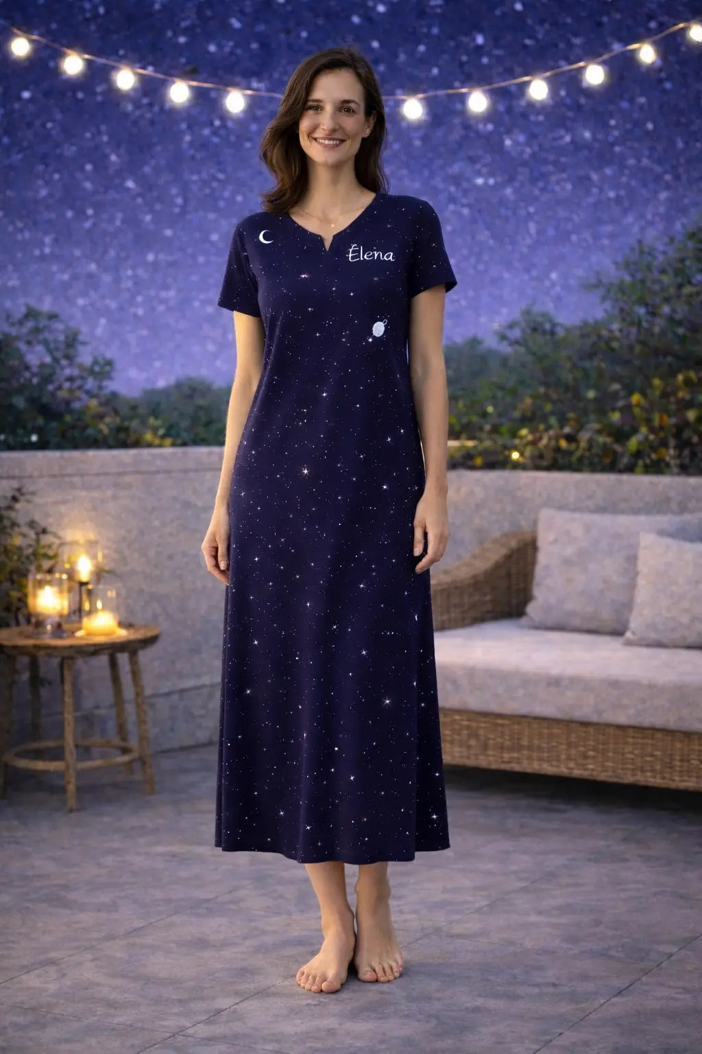 Robe de nuit et nuisette femme - coeur profond LB Pyjama