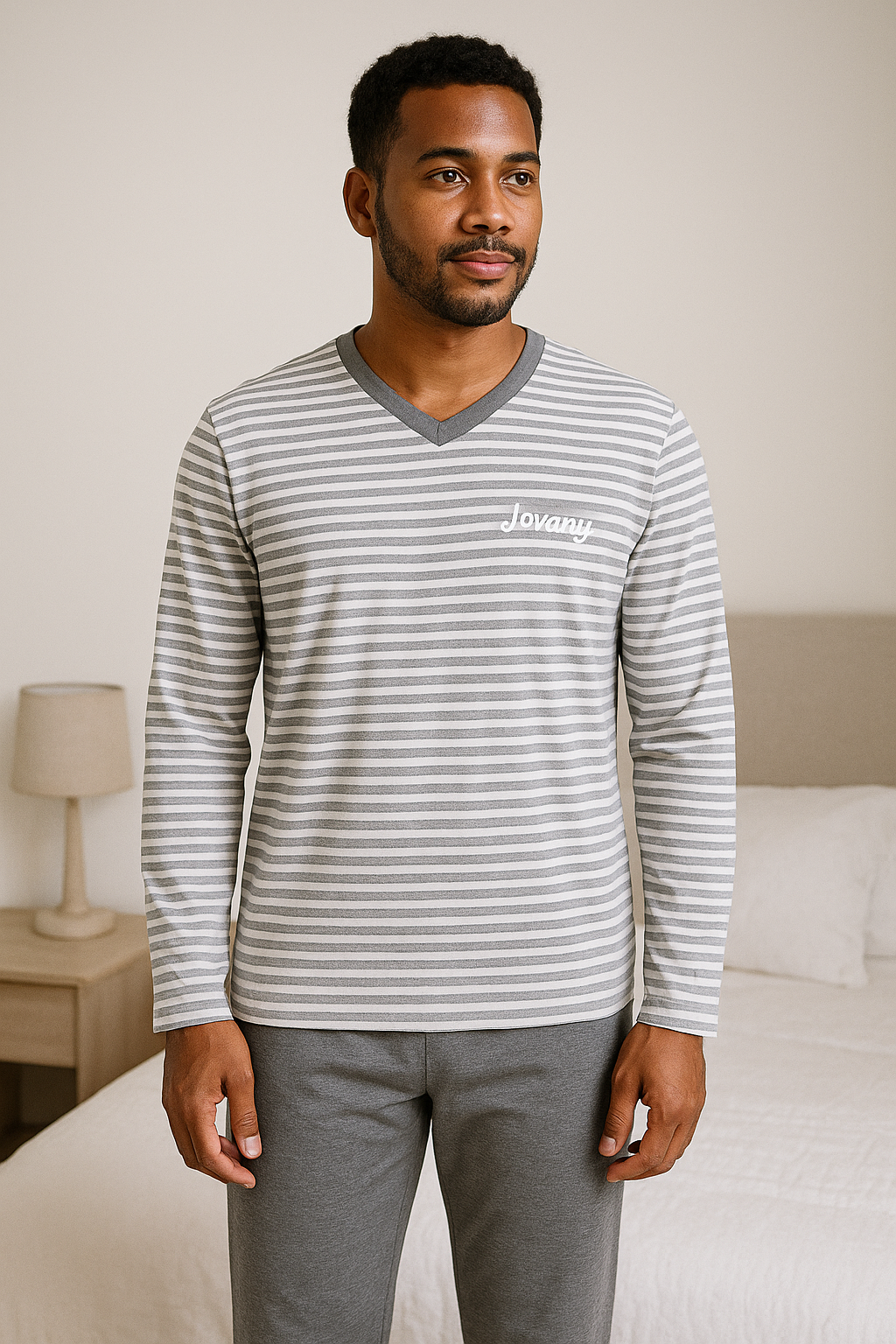 Pyjama homme ensemble gris urbain LB Pyjama