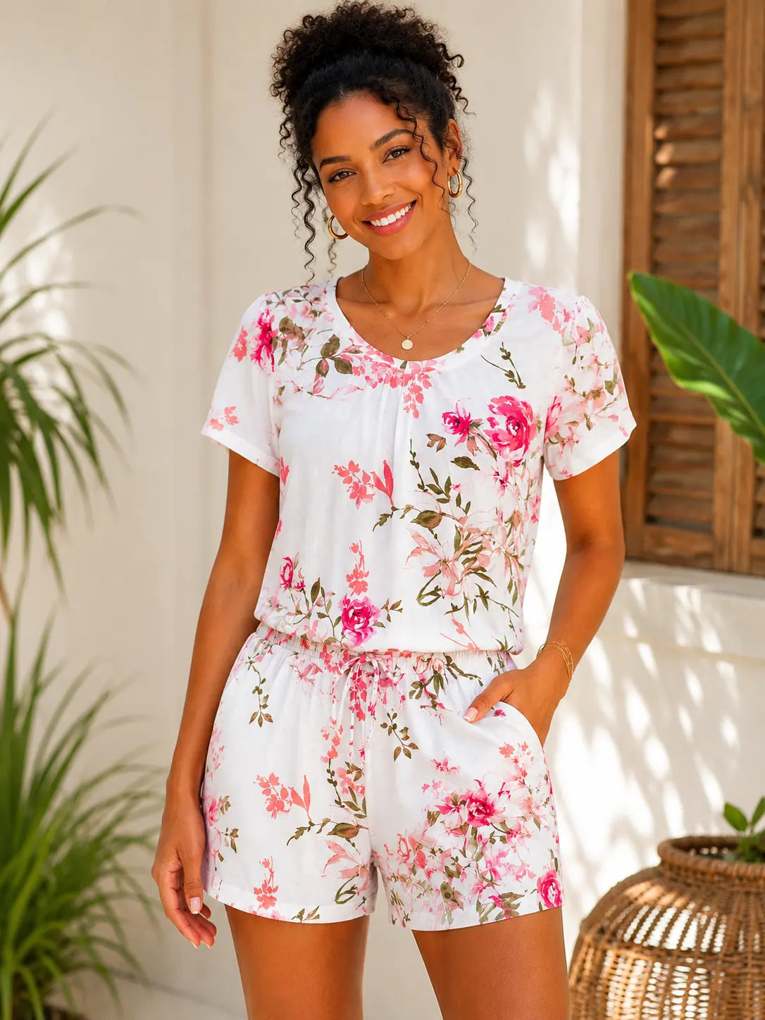 Pyjama femme - ensemble vacance à la plage LB Pyjama