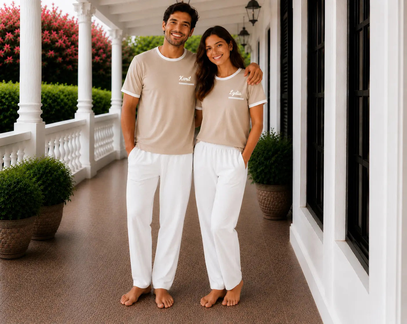 Pyjama couple - ensemble brise tropicale LB Pyjama