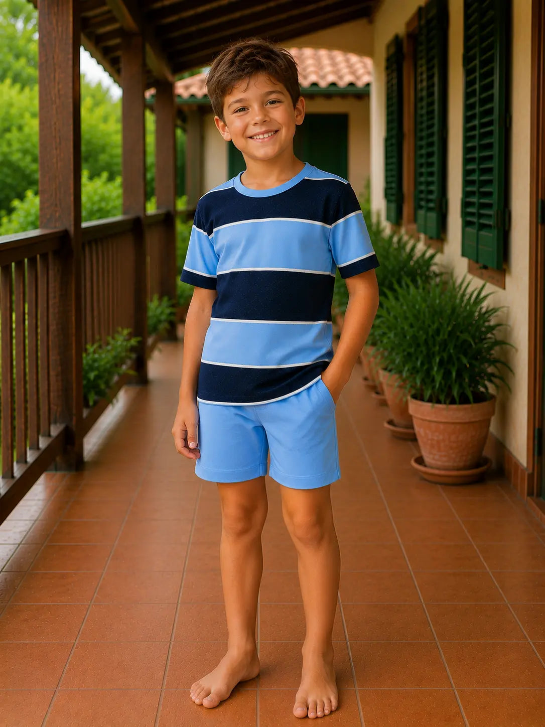 Pyjama garçon - ensemble Évasion marine LB Pyjama