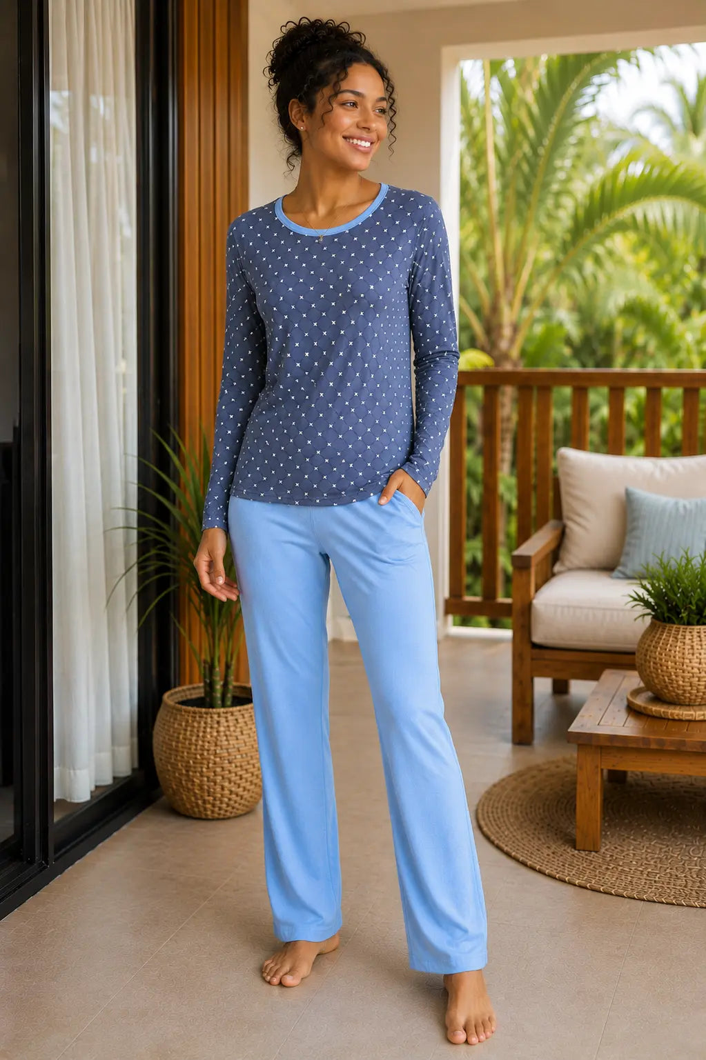 Pyjama femme - ensemble sourire du matin LB Pyjama