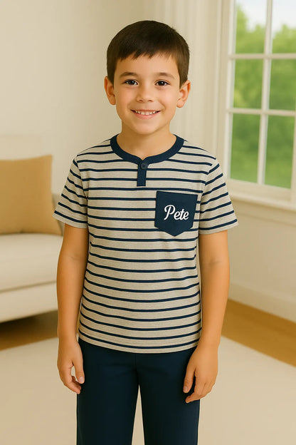 Pyjama garçon ensemble bleu réconfort LB Pyjama