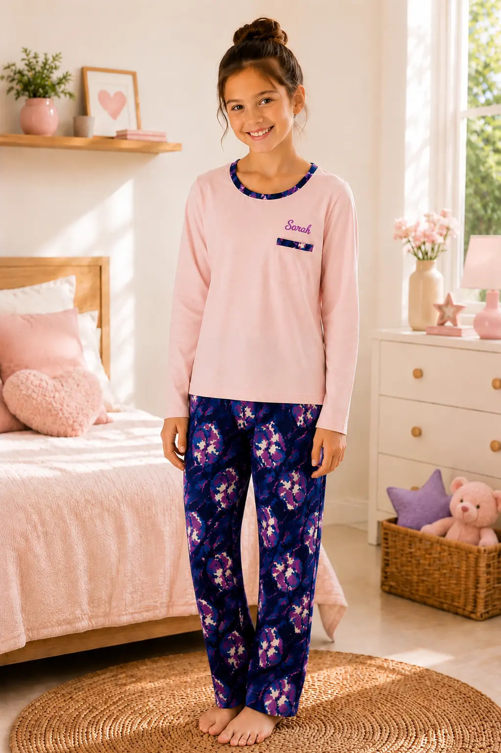 Pyjama fille - ensemble parfum floral LB Pyjama