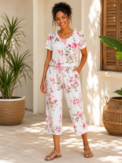 Pyjama femme - ensemble vacance à la plage LB Pyjama