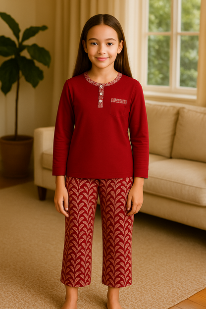 Pyjama fille ensemble passion d'automne