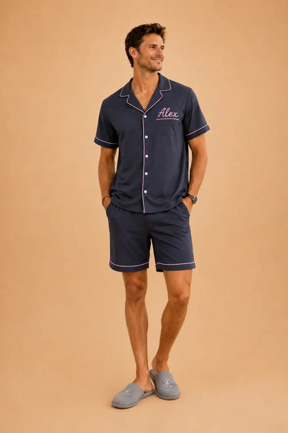 Chemisier homme - ensemble gris foncé
