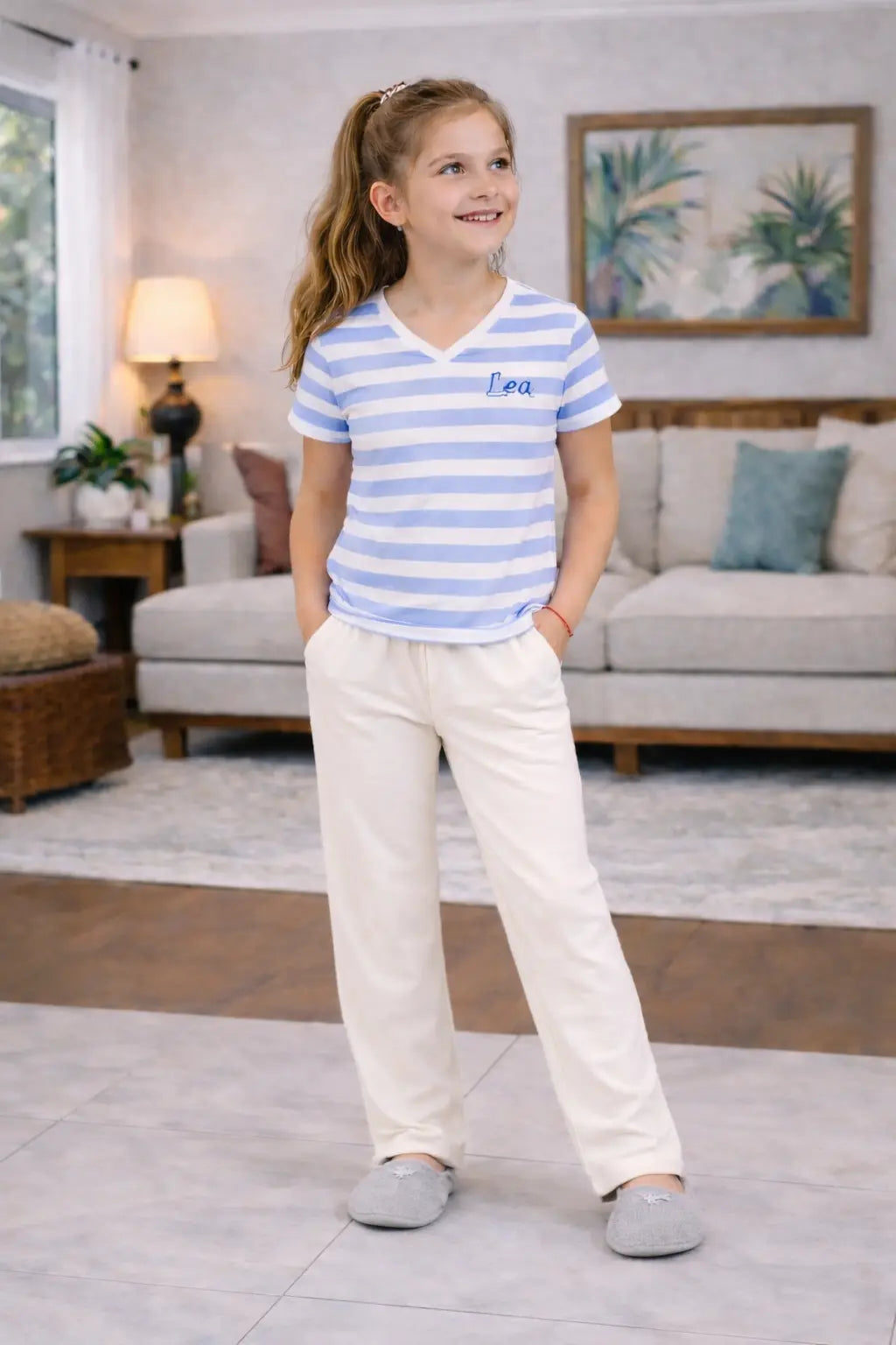 Pyjama fille ensemble horizon bleu LB Pyjama