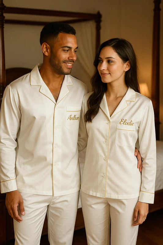 Pyjama couple ensemble lune de miel pantalon LB Pyjama