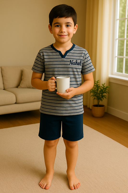 Pyjama garçon ensemble bleu réconfort LB Pyjama