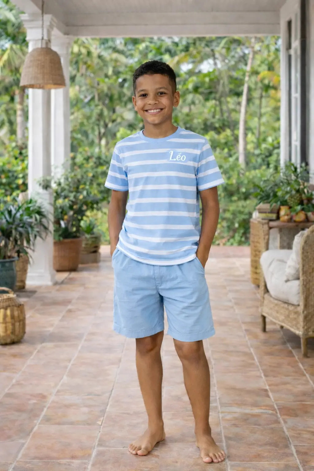 Pyjama garçon ensemble bleu sérénité LB Pyjama