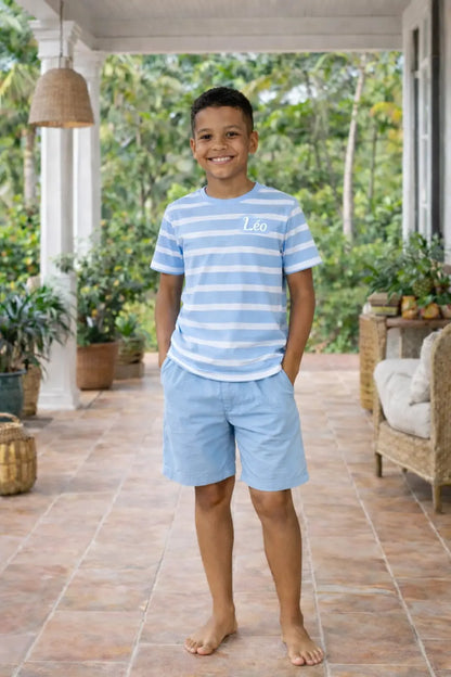 Pyjama garçon ensemble bleu sérénité LB Pyjama