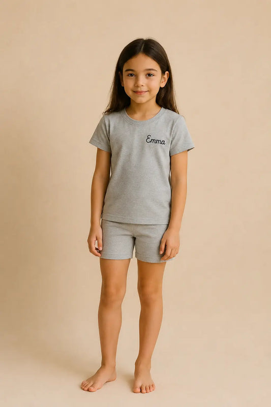 Pyjama fille ensemble gris signature